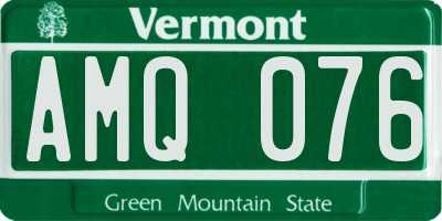 VT license plate AMQ076