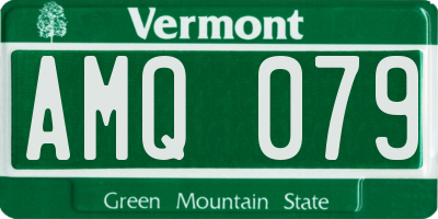 VT license plate AMQ079