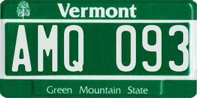 VT license plate AMQ093