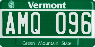 VT license plate AMQ096