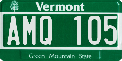 VT license plate AMQ105