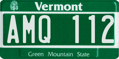 VT license plate AMQ112