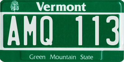 VT license plate AMQ113