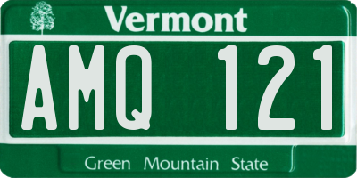 VT license plate AMQ121