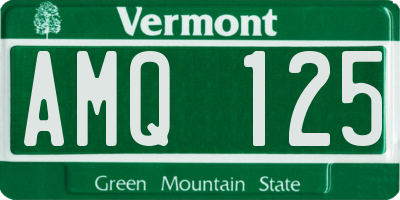 VT license plate AMQ125