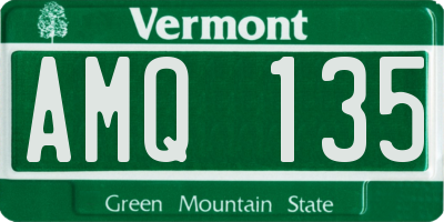 VT license plate AMQ135