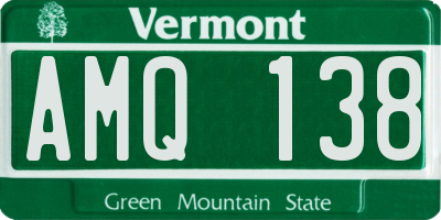 VT license plate AMQ138
