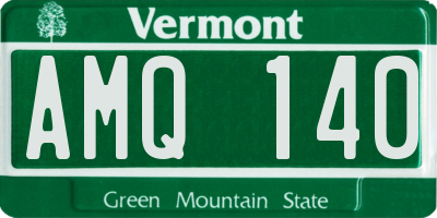 VT license plate AMQ140