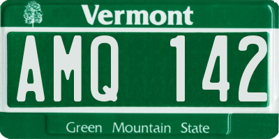 VT license plate AMQ142