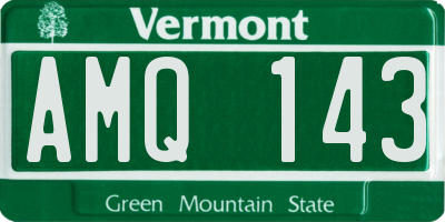VT license plate AMQ143