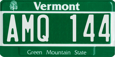 VT license plate AMQ144