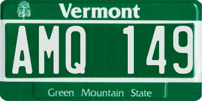 VT license plate AMQ149