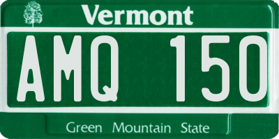 VT license plate AMQ150