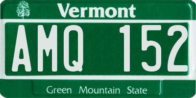 VT license plate AMQ152