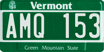 VT license plate AMQ153
