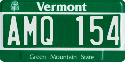 VT license plate AMQ154