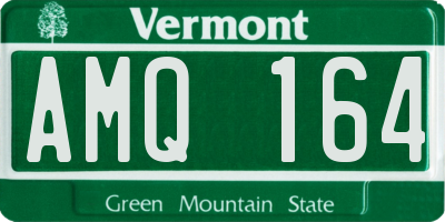 VT license plate AMQ164