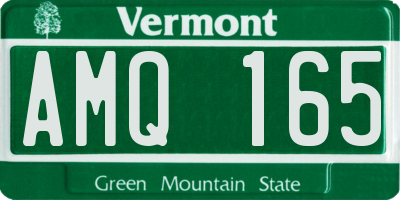 VT license plate AMQ165