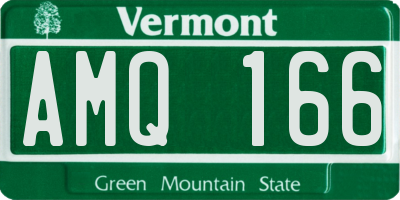 VT license plate AMQ166