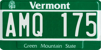 VT license plate AMQ175