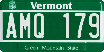 VT license plate AMQ179