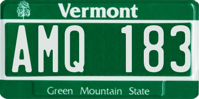 VT license plate AMQ183