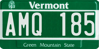 VT license plate AMQ185