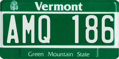 VT license plate AMQ186