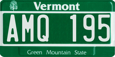 VT license plate AMQ195