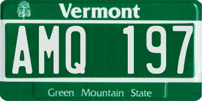 VT license plate AMQ197