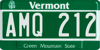 VT license plate AMQ212