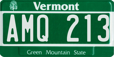 VT license plate AMQ213