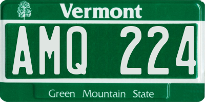 VT license plate AMQ224