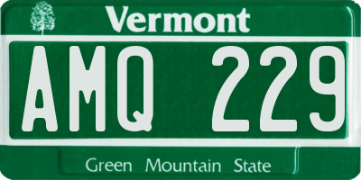 VT license plate AMQ229