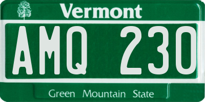 VT license plate AMQ230