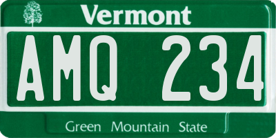 VT license plate AMQ234