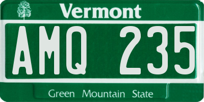 VT license plate AMQ235