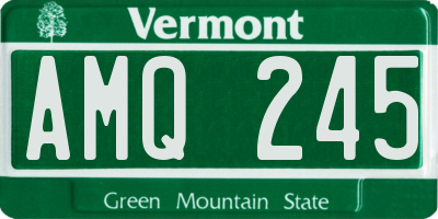 VT license plate AMQ245