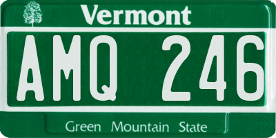 VT license plate AMQ246