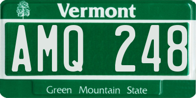 VT license plate AMQ248