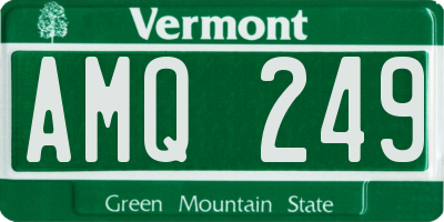 VT license plate AMQ249
