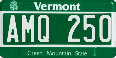 VT license plate AMQ250