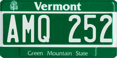 VT license plate AMQ252