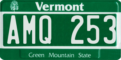 VT license plate AMQ253