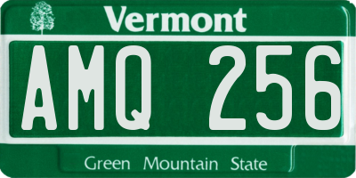 VT license plate AMQ256