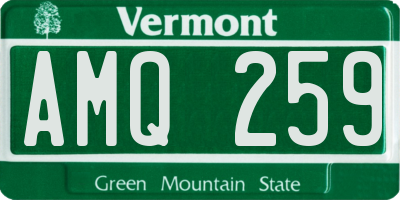 VT license plate AMQ259