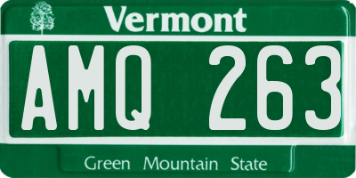 VT license plate AMQ263