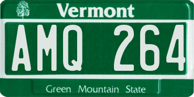 VT license plate AMQ264