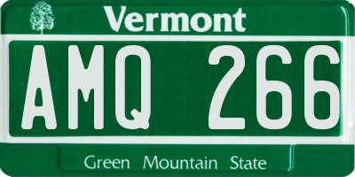 VT license plate AMQ266