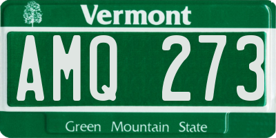 VT license plate AMQ273